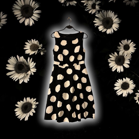 Talbots Black & White Polka Dot Dress - Picture 8 of 16